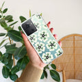 Black and Green Flower Transparent silicon case For OnePlus 10R 5G