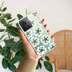 Black and Green Flower Anti Yellow Case For OnePlus 10R 5G