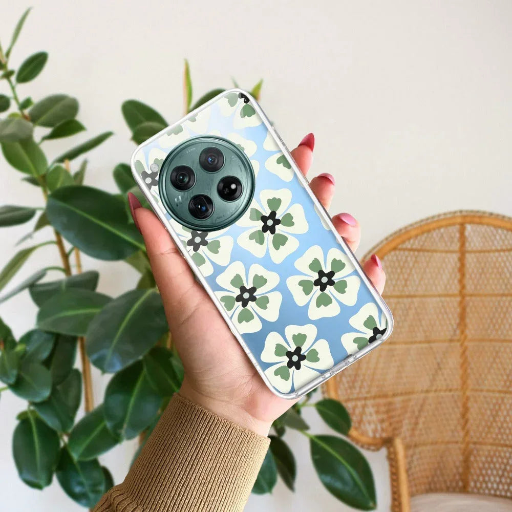 Black and Green Flower Transparent silicon case For OnePlus - ShopOnCliQ