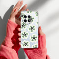 Black and Green Flower Anti Yellow Case For OnePlus 12R 5G