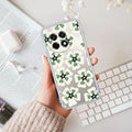 Black and Green Flower Anti Yellow Case For OnePlus 13R 5G