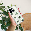Black and Green Flower Anti Yellow Case For OnePlus 15 5G