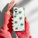 Black and Green Flower Transparent silicon case For OnePlus 9 Pro