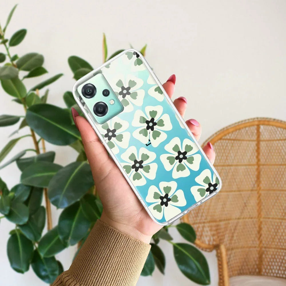 Black and Green Flower Transparent silicon case For OnePlus - ShopOnCliQ