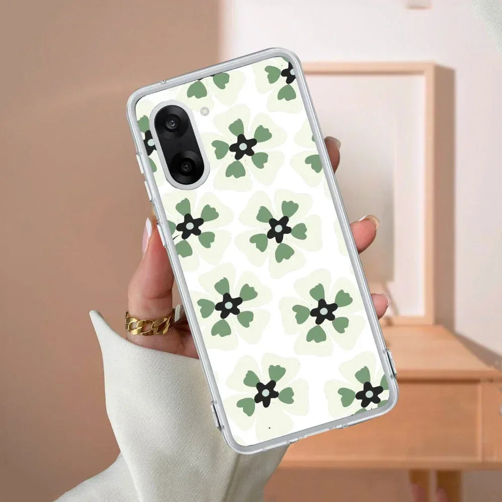 Black and Green Flower Transparent silicon case For OnePlus - ShopOnCliQ