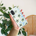 Black and Green Flower Anti Yellow Case For Oppo A16