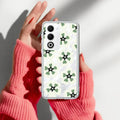 Black and Green Flower Anti Yellow Case For Oppo A5 5G