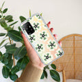 Black and Green Flower Anti Yellow Case For Oppo F19 Pro