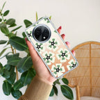 Black and Green Flower Anti Yellow Case For Oppo F27 5G