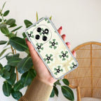 Black and Green Flower Anti Yellow Case For Oppo F31 Pro 5G