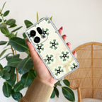 Black and Green Flower Anti Yellow Case For Oppo Find X9 5G