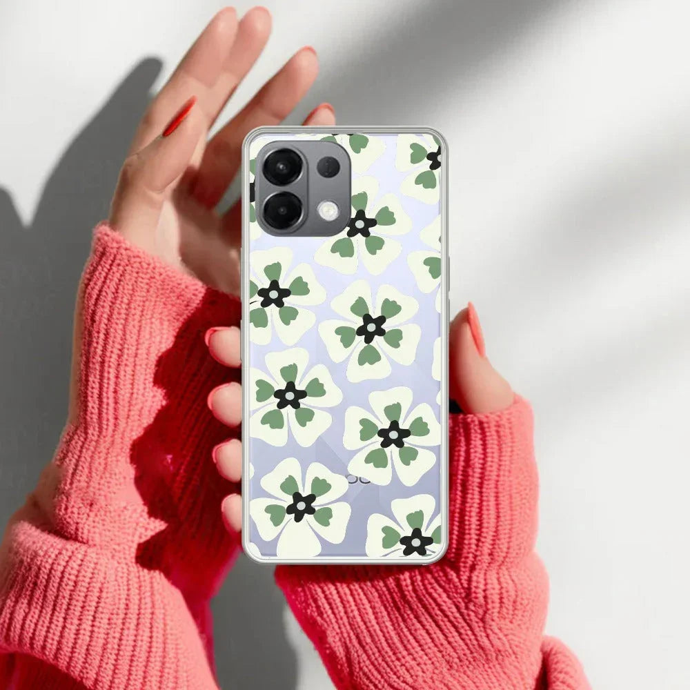 Black and Green Flower Transparent silicon case For Oppo - ShopOnCliQ