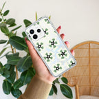 Black and Green Flower Anti Yellow Case For Oppo Reno 15 5G