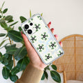 Black and Green Flower Anti Yellow Case For Oppo Reno 16C 5G