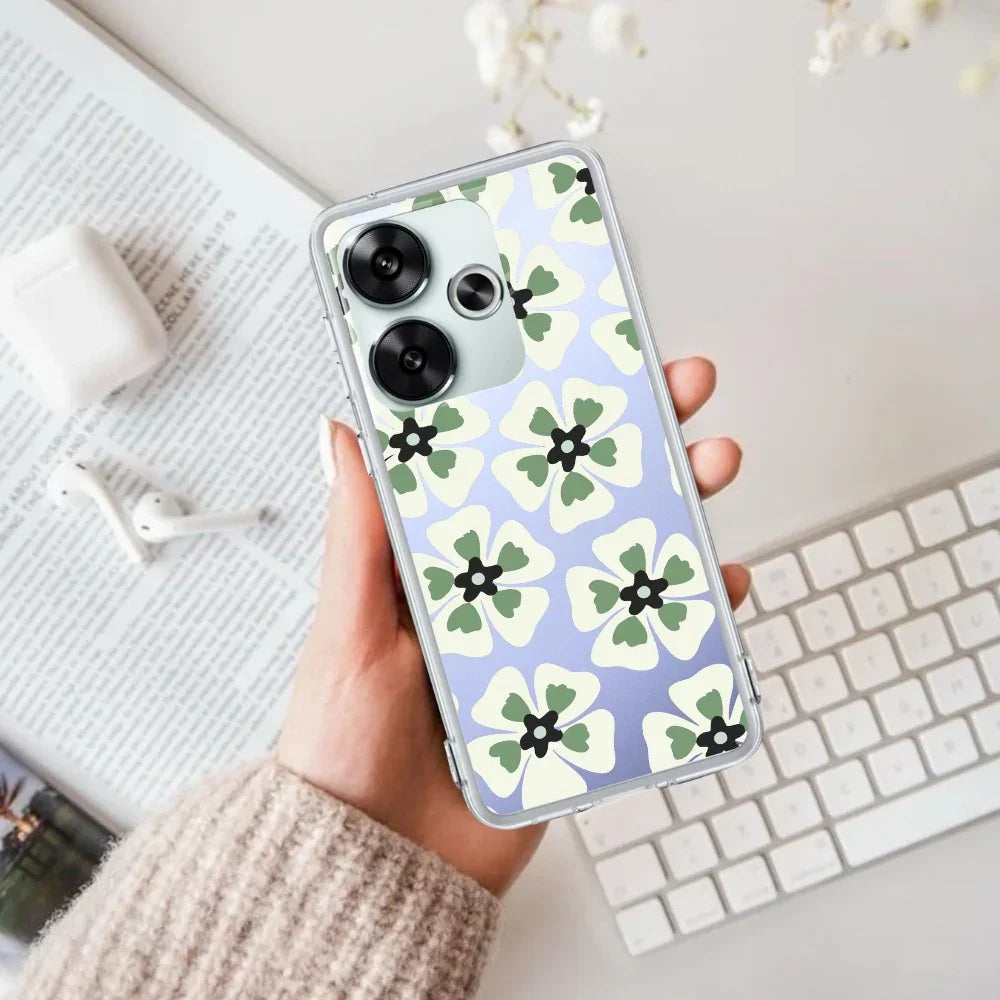 Black and Green Flower Transparent silicon case For Poco - ShopOnCliQ