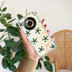Black and Green Flower Transparent silicon case For Realme Narzo 60 5G
