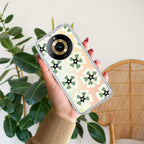 Black and Green Flower Anti Yelllow Case For Realme 11 Pro Plus 5G