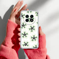 Black and Green Flower Transparent silicon case For Realme 14 Pro Lite 5G