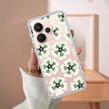 Black and Green Flower Transparent silicon case For Realme Narzo 60X /  Realme 11X