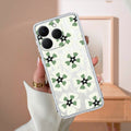 Black and Green Flower Anti Yellow Case For Realme 15T 5G