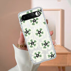 Black and Green Flower Anti Yellow Case For Realme 16 5G
