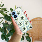 Black and Green Flower Transparent silicon case For Realme C55