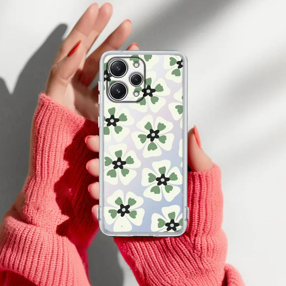 Black and Green Flower Transparent silicon case For Redmi/Xiaomi - ShopOnCliQ