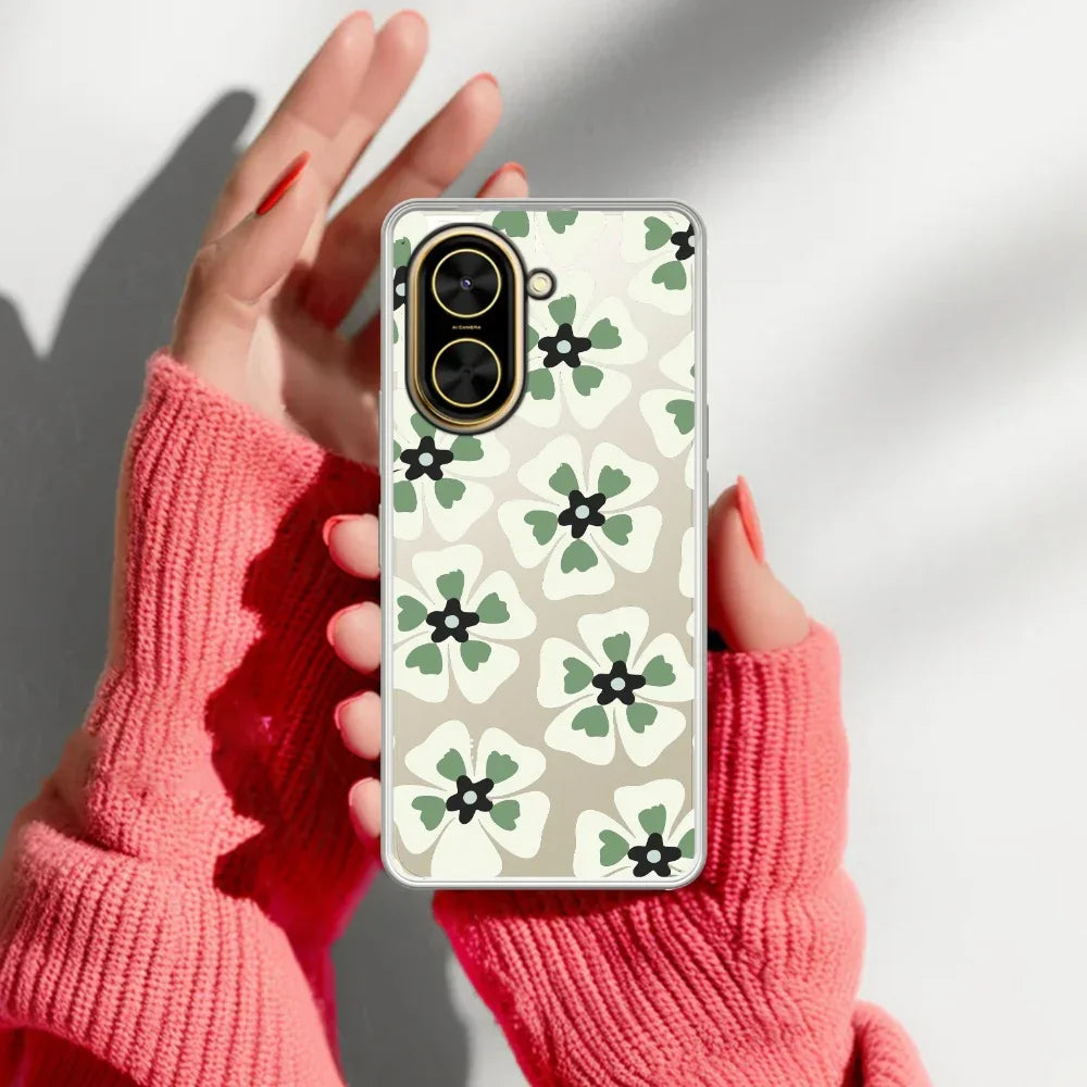 Black and Green Flower Transparent silicon case For Poco - ShopOnCliQ