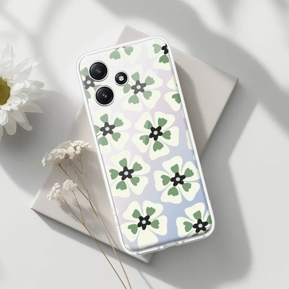 Black and Green Flower Transparent silicon case For Redmi/Xiaomi - ShopOnCliQ