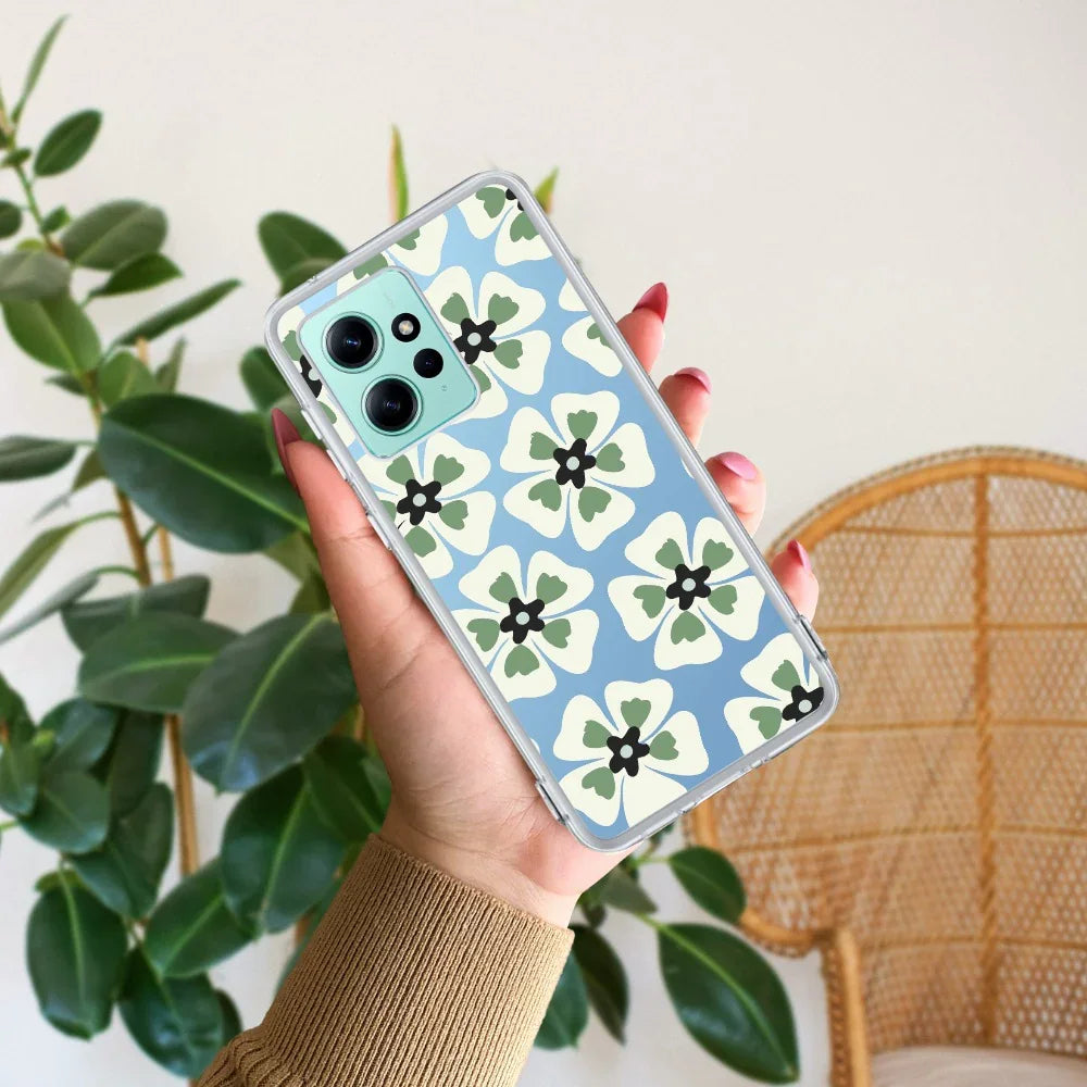 Black and Green Flower Transparent silicon case For Redmi/Xiaomi - ShopOnCliQ