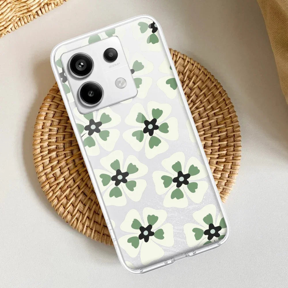 Black and Green Flower Transparent silicon case For Redmi/Xiaomi - ShopOnCliQ