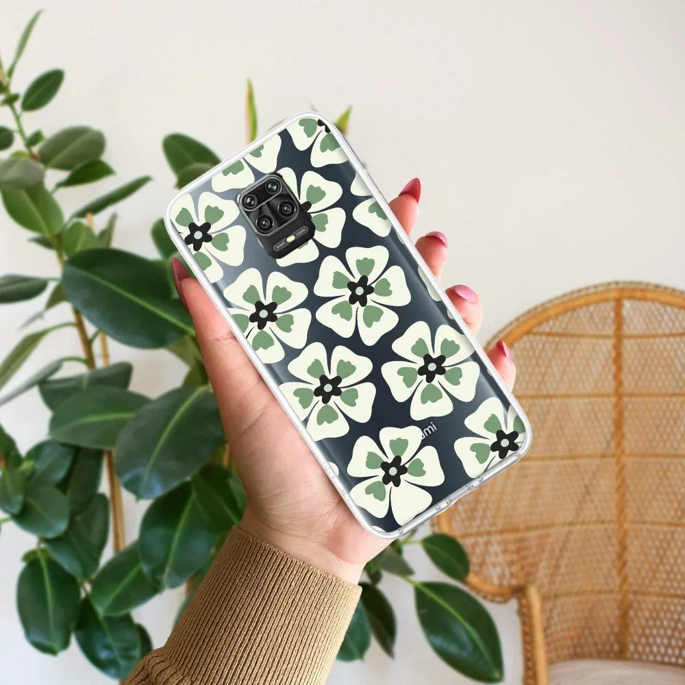 Black and Green Flower Transparent silicon case For Redmi/Xiaomi - ShopOnCliQ