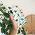 Black and Green Flower Transparent silicon case For Vivo T4x 5G