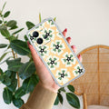 Black and Green Flower Anti Yellow Case For Vivo V25