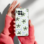 Black and Green Flower Anti Yellow Case For Vivo X90 5G
