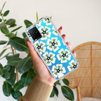 Black and Green Flower Transparent silicon case For Vivo V30 Pro 5G