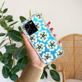 Black and Green Flower Transparent silicon case For Vivo Y35
