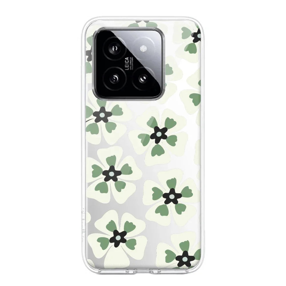 Black and Green Flower Transparent silicon case For Redmi/Xiaomi - ShopOnCliQ