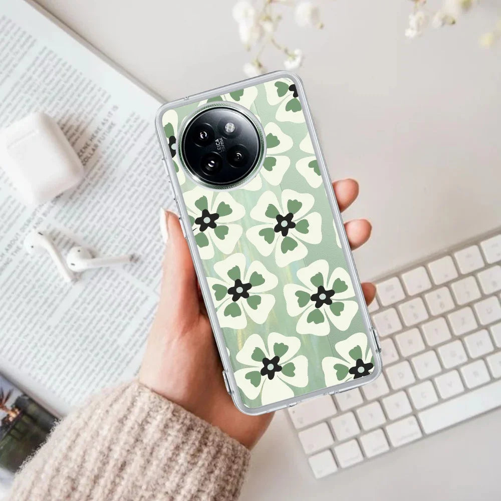Black and Green Flower Transparent silicon case For Redmi/Xiaomi - ShopOnCliQ