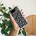 Black and White Flower Transparent Silicon case For Google Pixel 8 5G