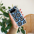 Black and White Flower Transparent Silicon case For Google Pixel 8 Pro 5G