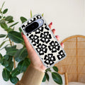 Black and White Flower Anti Yellow Case For Google Pixel 10