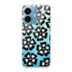 Black and White Flower Transparent Silicon case For iQOO Z6 Lite 5G