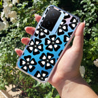 Black and White Flower Transparent Silicon case For iQOO Z7s 5G