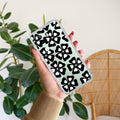 Black and White Flower Transparent Silicon case For Vivo V40e 5G