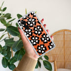 Black and White Flower Transparent Silicon case For iQOO Z9s Pro 5G