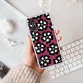 Black and White Flower Anti Yellow Case For Motorola G96 5G
