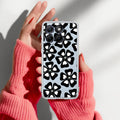 Black and White Flower Anti Yellow Case For Motorola G67 Power 5G