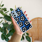 Black and White Flower Anti Yellow Case For Motorola G64 5G