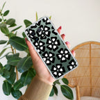Black and White Flower Anti Yellow Case For OnePlus 11 5G